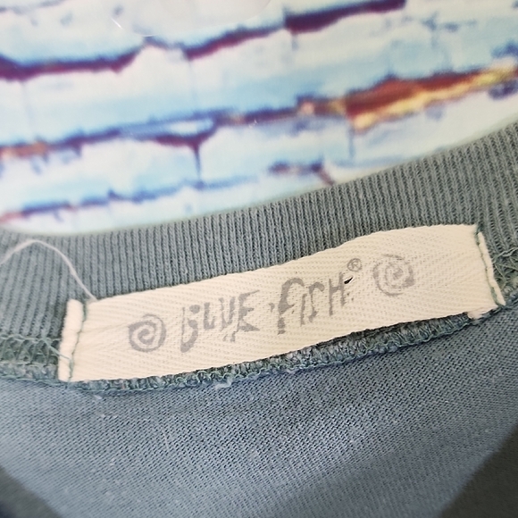 Blue Fish Dreamy Text Graphic Tee in Sky Blue - Picture 4 of 7